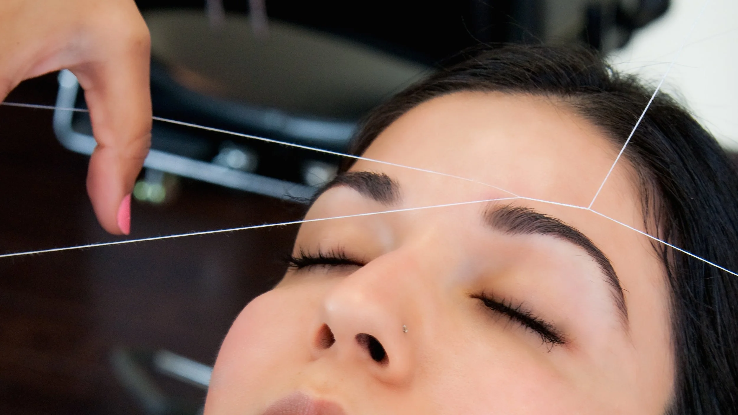Eyebrow threading at Style Switch Family Salon